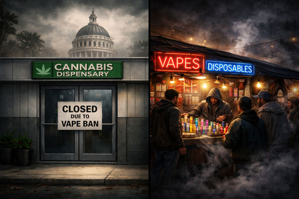 This California Disposable Vape Ban Could Devastate The Legal Cannabis Industry Even Further 